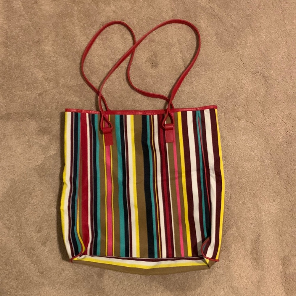 NWOT Lancôme Carry All Striped Tote